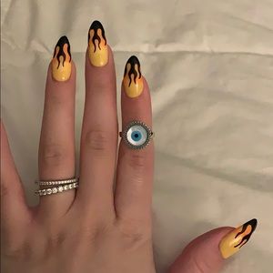 Adjustable Evil Eye ring